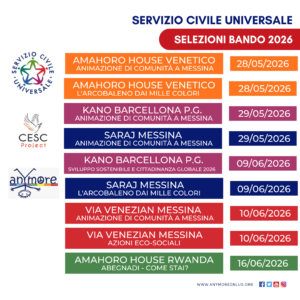 SELEZIONI SERVIZIO CIVILE UNIVERSALE 2026